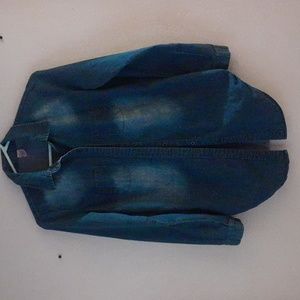 No boundaries faded denim colored blouse, x small